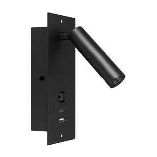 Светильник SP-BED-CHARGE-BUILT-S80x230-3W Warm3000 (BK, 20 deg, 230V, USB-A, USB-C) (Arlight, IP20 Металл) | Arlight 046880