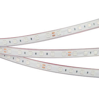 Лента RTW 2-5000PGS 24V Yellow 2x (5060, 300 LED, LUX) (Arlight, 14.4 Вт/м, IP67) | Arlight 014019