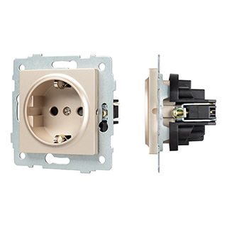 Механизм электрической розетки SCT-MEU1-PL-GD-V (250V, 16A) (Arlight, -) | Arlight 049817