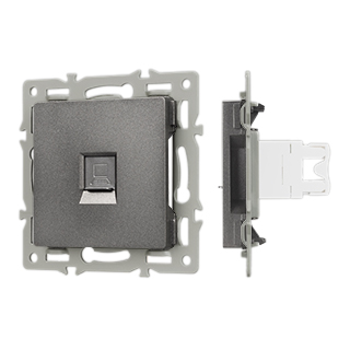 Механизм компьютерной розетки SCT-MPC1-PL-GR (RJ-45, CAT6) (Arlight, -) | Arlight 045335