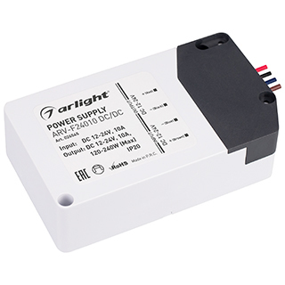Блок питания ARV-F24010 DC/DC (12-24V, 10A, фильтр ШИМ) (Arlight, Пластик) | Arlight 026545
