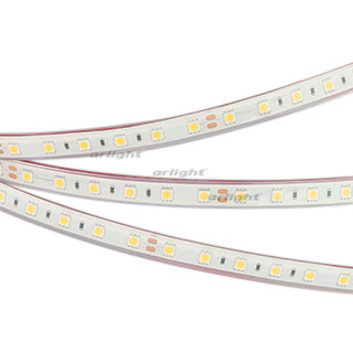 Лента RTW 2-5000PGS 24V Cool 2x (5060, 300 LED, LUX) (Arlight, 14.4 Вт/м, IP67) | Arlight 016846