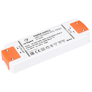 Блок питания ARV-SP24050-PFC-TRIAC (24V, 2.1A, 50W) (Arlight, IP20 Пластик) | Arlight 026407