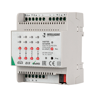 INTELLIGENT ARLIGHT Контроллер штор KNX-704-BLIND-DIN (230V, 4x6A) (IARL, Пластик) | Arlight 025671