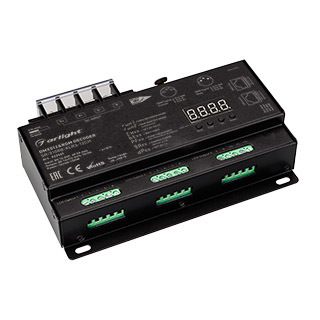Декодер DMX SR-2108B-XLR3-12CH (12-24V, 12x5A) (Arlight, IP20 Металл) | Arlight 022561