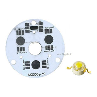 Плата D44-3E RGB Emitter (3x LED, AK000-39) (Turlens, -) | Arlight 027725