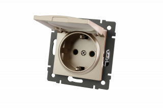 Механизм розетки влагозащищённый SCT-MCP-PL-GD-V (250V, 16A) (Arlight, -) | Arlight 049837