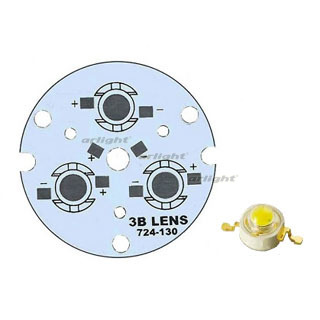 Плата D44-3E MONO Emitter (3x LED, 724-130) (Turlens, -) | Arlight 027723