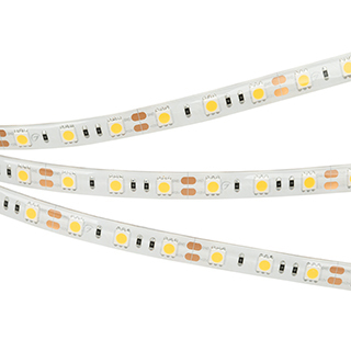 Лента RTW 2-5000SE 12V Warm 2x (5060, 300 LED, LUX) (Arlight, 14.4 Вт/м, IP65) | Arlight 014692(B)