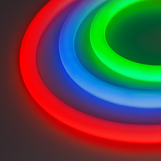 Лента герметичная MOONLIGHT-BLACK-TOP-G280-D25mm 24V RGB 360deg (14.4 W/m, IP65, 3m, wire x1) (Arlight, Вывод прямой) | Arlight 047040