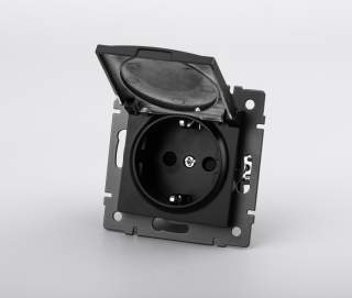 Механизм розетки влагозащищённый SCT-MCP-PL-BK-V (250V, 16A) (Arlight, -) | Arlight 049835