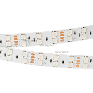 Лента RT 2-5000 24V RGB 2x2 (5060, 600 LED, LUX) (Arlight, 28.8 Вт/м, IP20) | Arlight 011205(1)