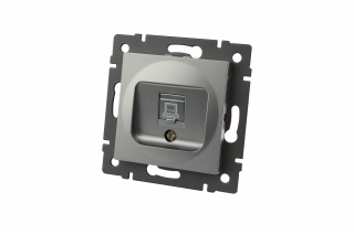 Механизм компьютерной розетки SCT-MPC1-PL-GR-V (RJ-45, CAT6) (Arlight, -) | Arlight 049848
